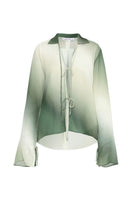 Summer Away Merlette top in sage ombre, featuring a stylish sleeveless design and soft fabric with a gradient green color.