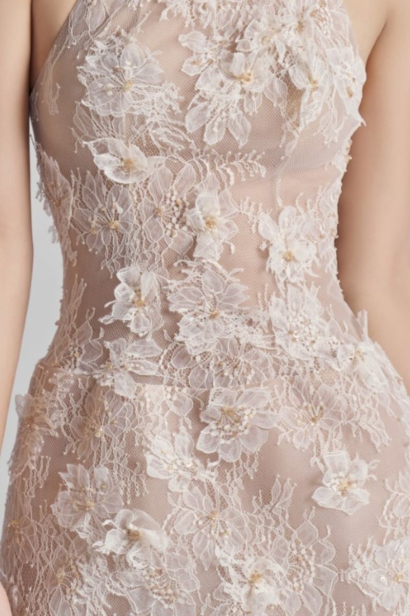AURELIA LACE DRESS IN BEIGE - CULT MIA