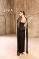 Elegant Arti Apparel rent gown featuring intricate embroidery and flowing fabric, perfect for formal occasions.