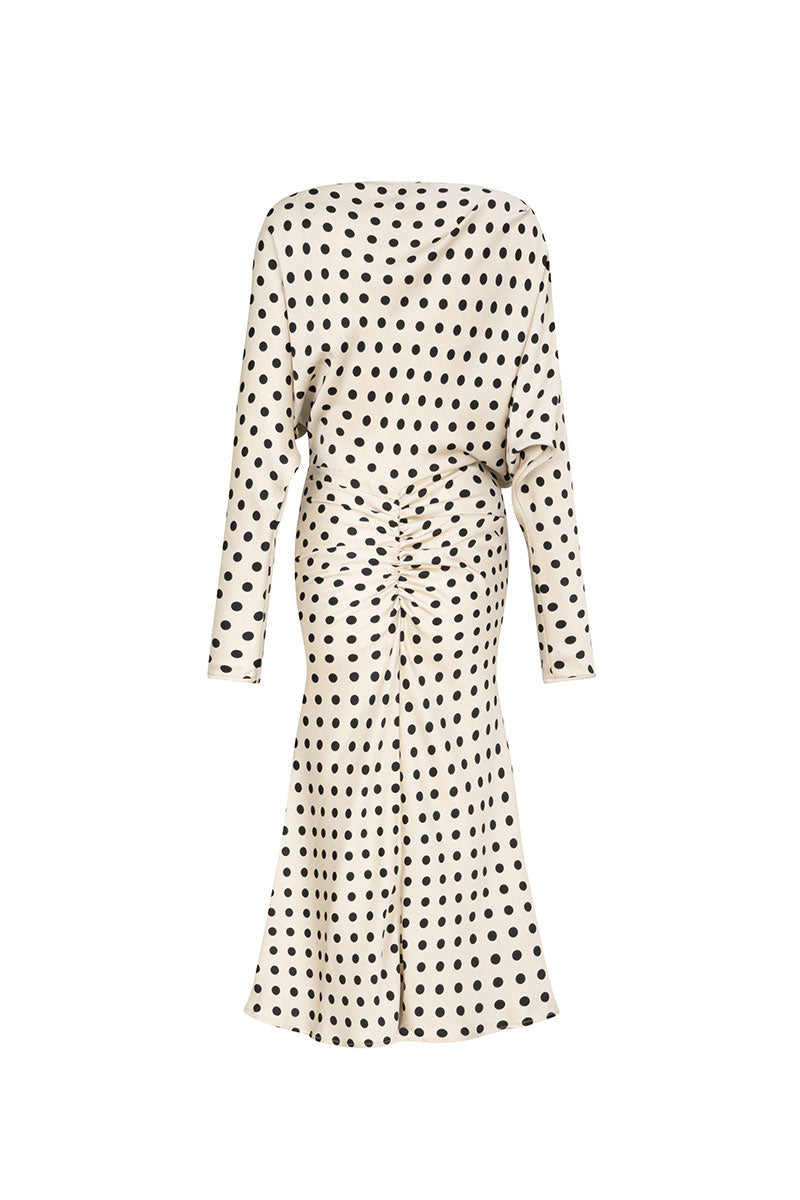long sleeve ivory midi dress White Knit Midi Dress