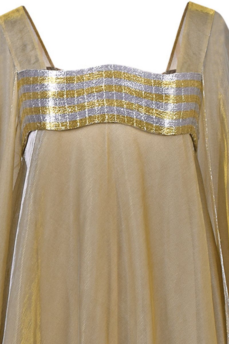 METALLIC GOLD WAVE BUSTIER KAFTAN GOWN - CULT MIA