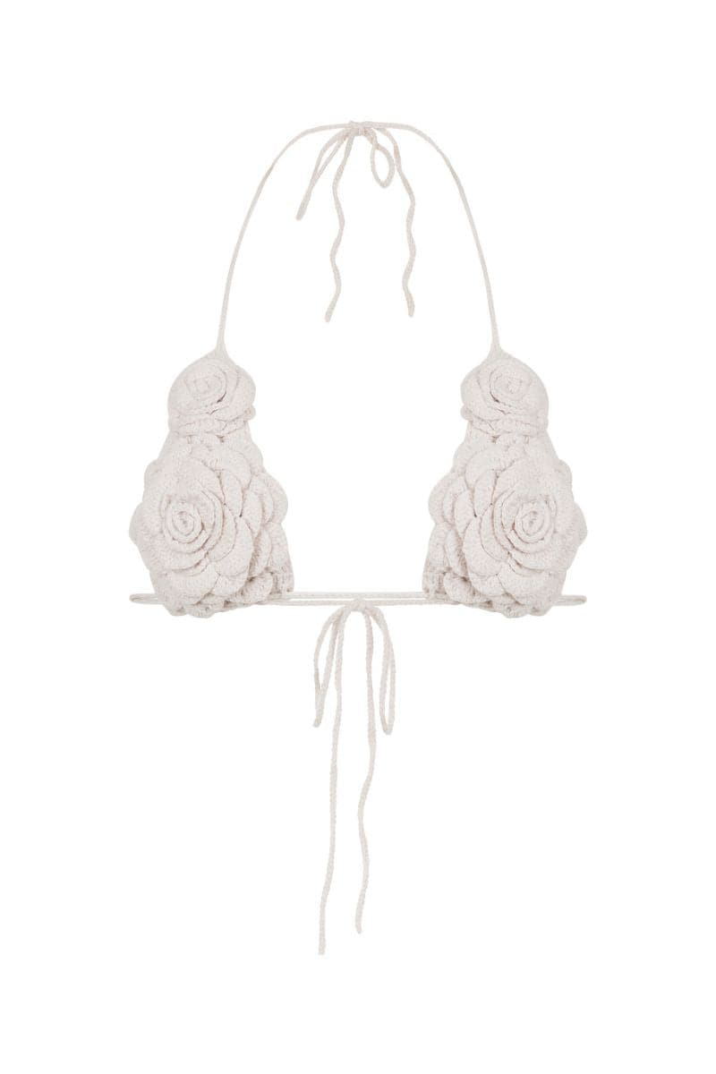 CROCHET FLOWER BRA TOP - CULT MIA
