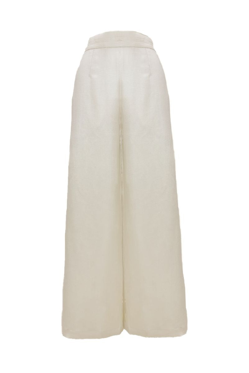 niLuu cream lounge pants, soft and comfortable pants with a relaxed fit, displayed on a neutral background.