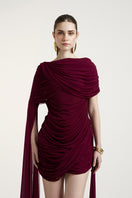 Deme By Gabriella Nicole aubergine mini dress with fitted silhouette and sleeveless design, perfect for stylish occasions.