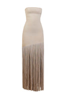 Deme by Gabriella Sonia Maxi Dress in flowy fabric with a floral pattern and sleeveless design, perfect for summer wear.