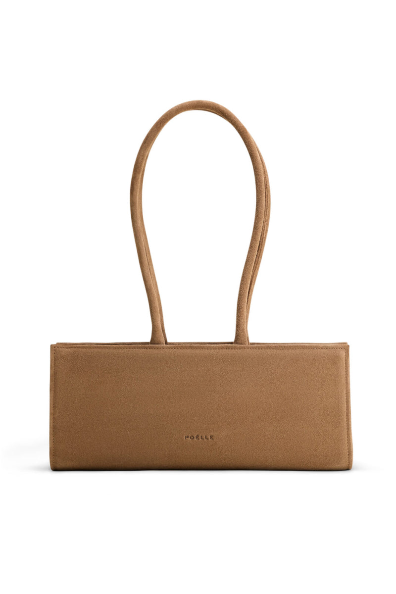 Poelle Cecilie bag in caramel color, top handle design with smooth leather finish, stylish and versatile for everyday use
