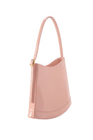 Pink POELLE BELL mini top handle bag with sleek design and compact size, perfect for stylish everyday use.