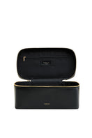 Large black POELLE LILIBET bag with top handle, stylish and spacious for everyday use.