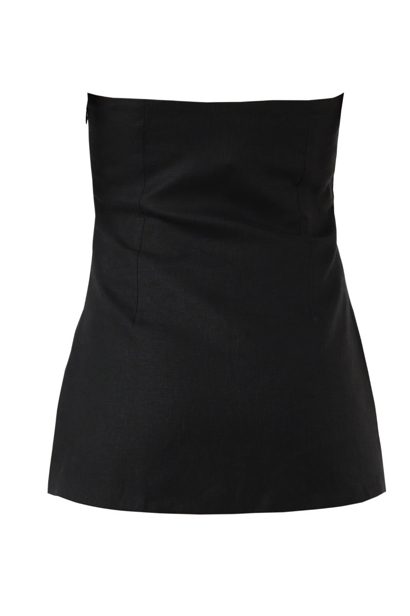 Summer Away Lagos top in black, stylish sleeveless blouse with a relaxed fit, perfect for casual and summer outfits.