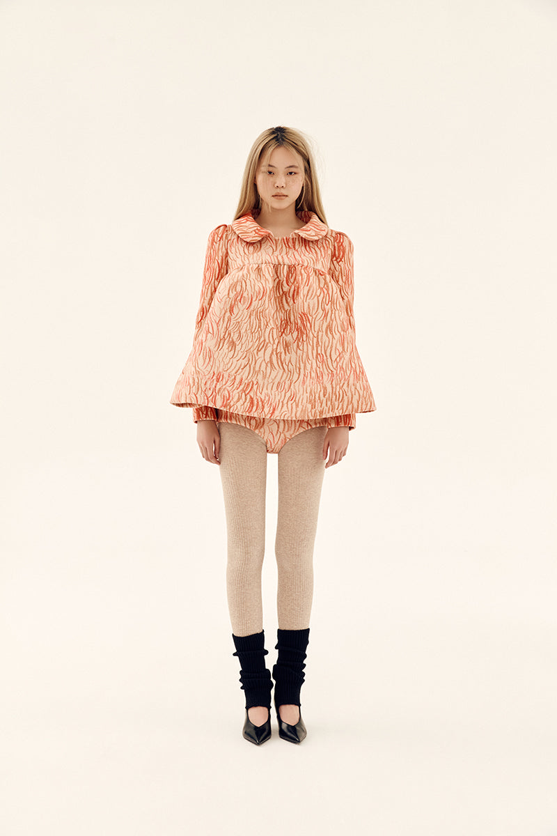 BABYDOLL NEOPRENE TOP IN SALMON