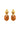 BOUCLES D'OREILLES GRAVIER INTERCHANGEABLES ORANGE