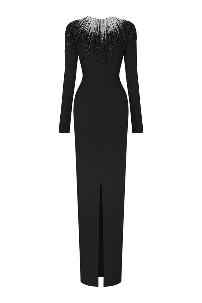 MARTHA BEADED ROUND-NECK MAXI DRESS - CULT MIA