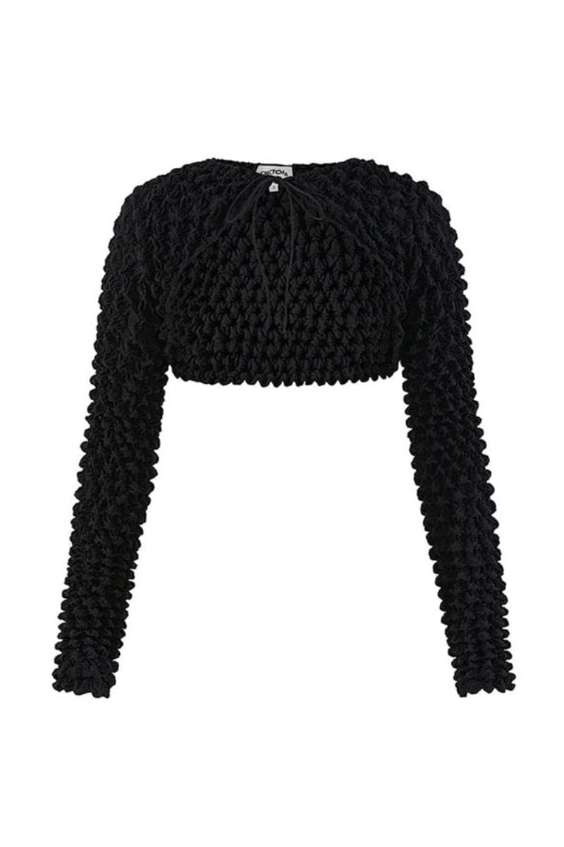 BLACK PIPER POPCORN PLEATS SLEEVES - CULT MIA
