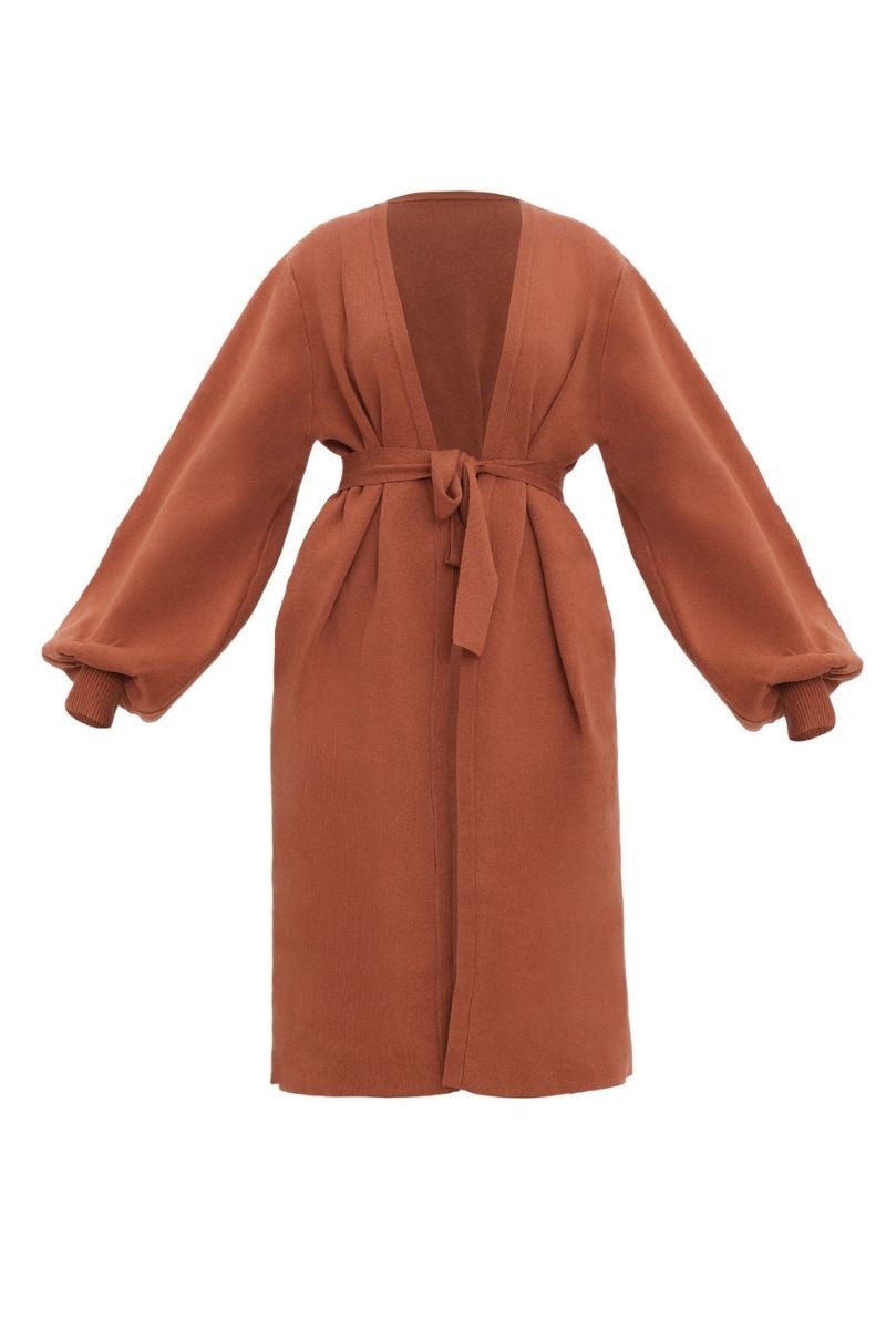 ONA KNIT CARDIGAN IN PUMPKIN - CULT MIA