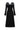 BLACK V-NECK CUT-OUT MIDI DRESS - CULT MIA