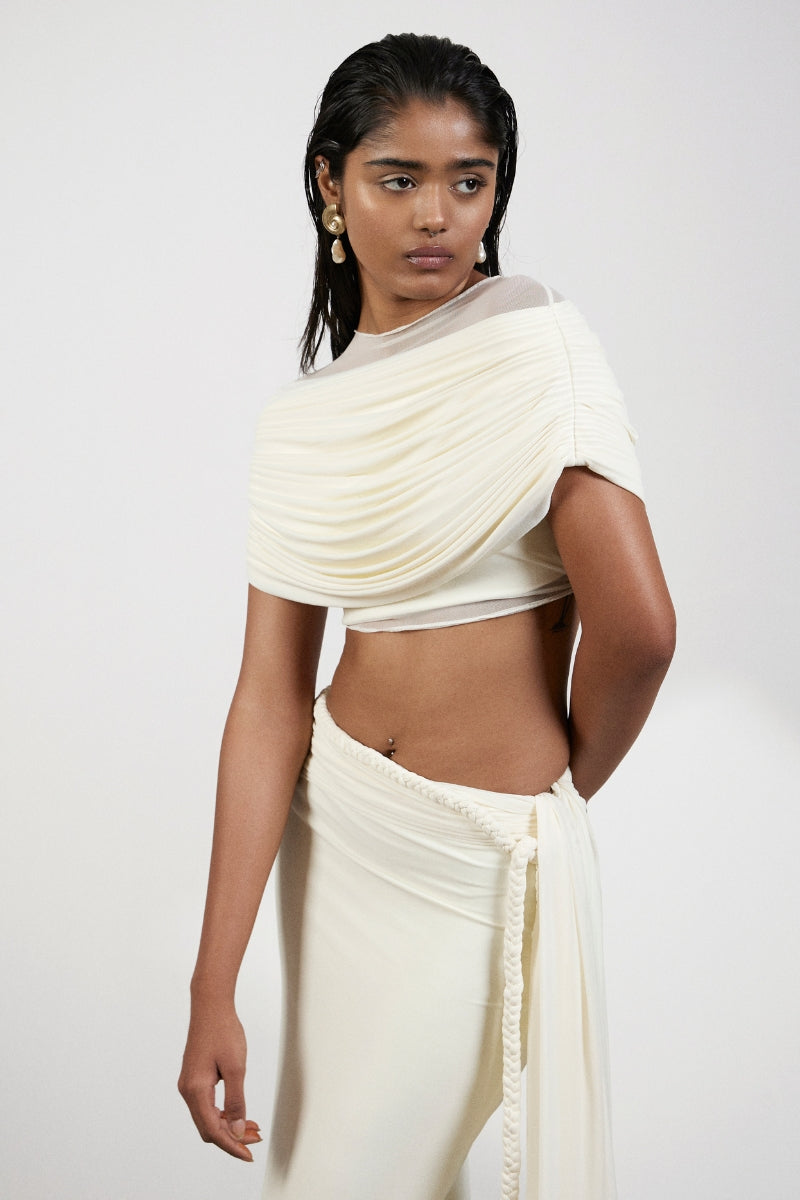 Deme By Gabriella Alyssa co-ords set featuring a stylish top and matching skirt, perfect for casual or semi-formal wear.