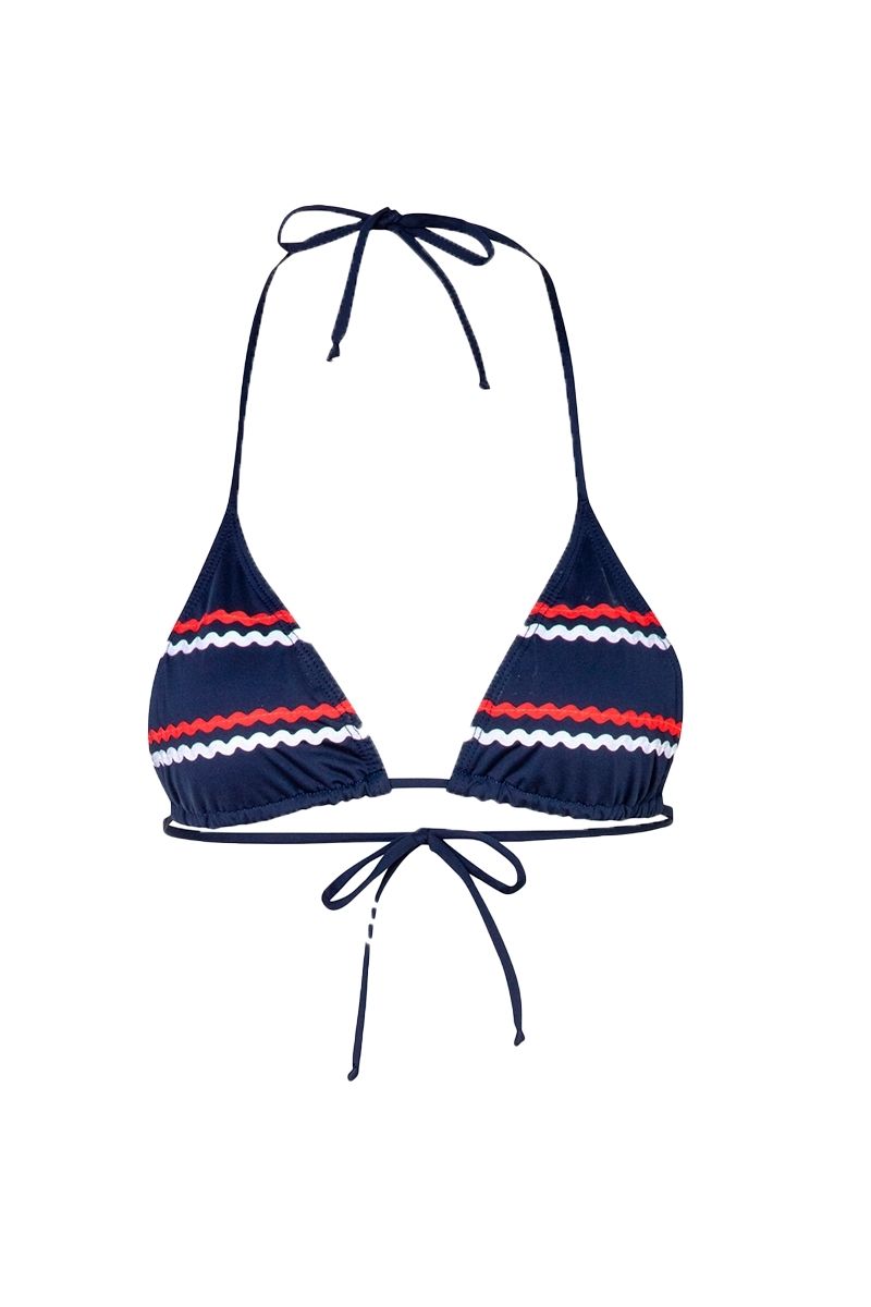MOA TOP AND TUNAS BOTTOM BIKINI IN NAVY FLAG - CULT MIA
