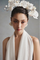 White Plan Seraphina draped mini dress featuring a stylish, flowing design and a fitted silhouette.