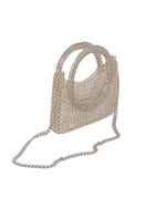 Silvia Gnecchi LA LUNA Gold Shoulder Bag with sleek design and gold-tone finish, featuring a stylish strap and compact shape.