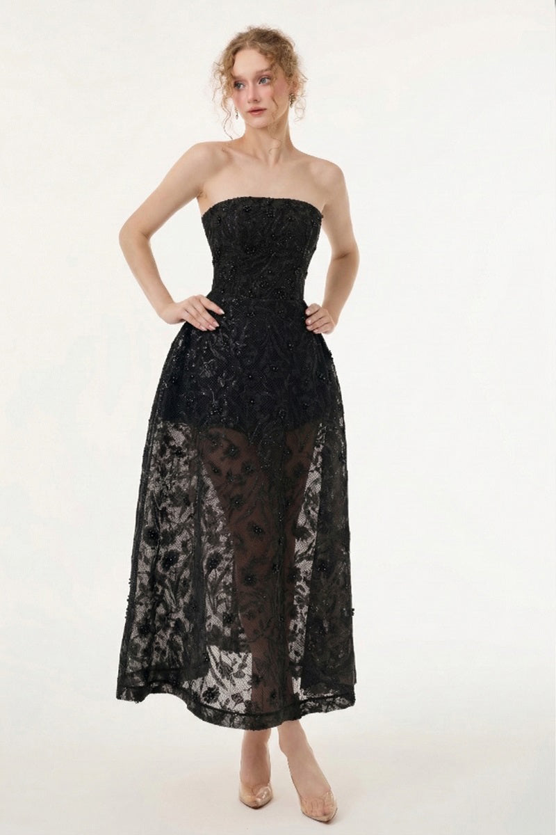FIORA LACE DRESS IN BLACK FIORA LACE DRESS IN BLACK