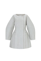 Gray dropped shoulder coat by Chictopia, stylish and comfortable outerwear with a relaxed fit and modern design.
