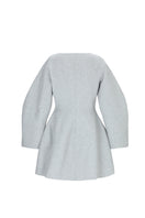 Gray dropped shoulder coat by Chictopia, featuring a stylish relaxed fit and classic design, shown on a model.