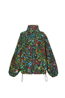 Printed shirred windbreaker in multicolor, stylish Chictopia tops with a lightweight, casual design and vibrant pattern.