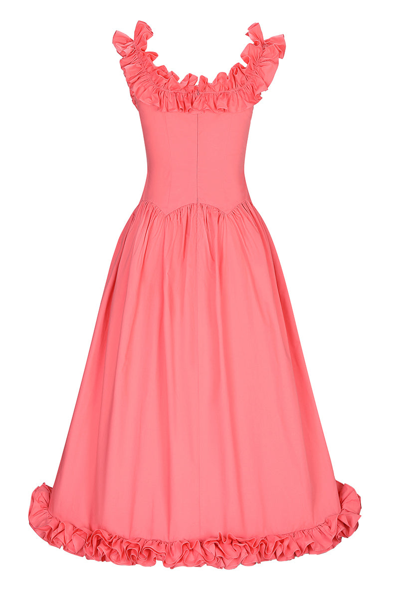 watermelon midi dress Yevu Midi Wrap Dress - Watermelon