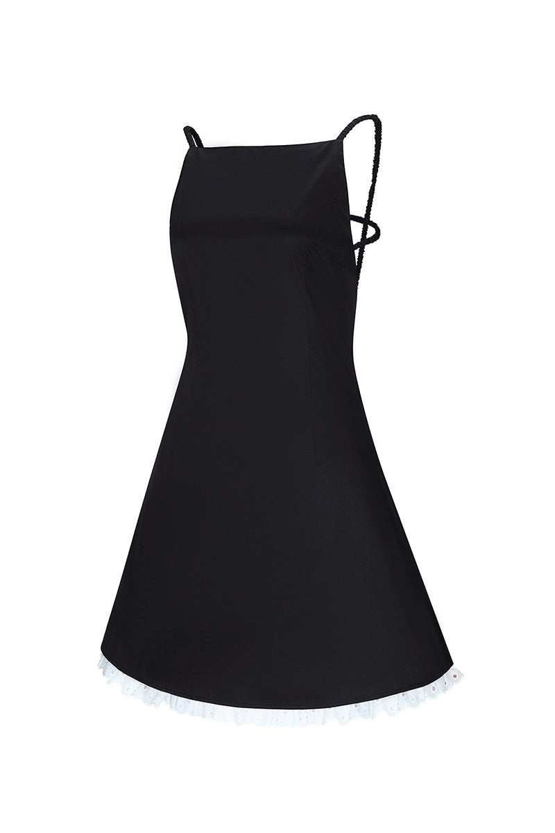 Black Linda mini dress by Chictopia, stylish sleeveless dress with a fitted silhouette, perfect for casual or evening wear.
