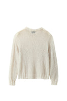 Hand-knitted light gray sweater by Chictopia, featuring cozy knit texture and classic fit, perfect for casual wear.