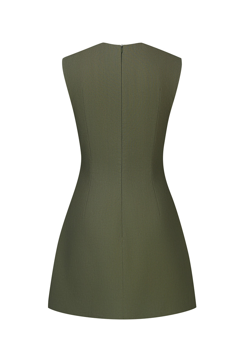 COTTON DRESS IN KHAKI