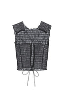 Black organza tank top from Chictopia, featuring a lightweight, sheer fabric and sleeveless design perfect for stylish casual wear.