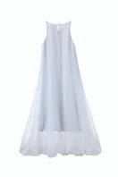 Chictopia smoke-colored organza midi dress with flowing fabric and elegant design displayed in the image.