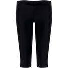 Suncillo black capris pants with a slim fit design, shown on a model highlighting the comfortable waistband and tapered legs.