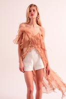 OvertheSea Solaris beige tunic cover-up with relaxed fit, lightweight fabric, and stylish design for beach or resort wear.