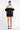 BLACK SATIN CUPID MINI DRESS, GLOVES & PUFFS - CULT MIA