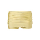 Suncillo Dusty Butter Yellow Skort, lightweight casual shorts with front pleats and side pockets, on a neutral background.