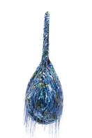 Blue Zari bag by Onalaja, stylish shoulder bag with intricate zari detailing and a sleek design.