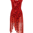 Sudi Etuz mirror-embellished mini tulle and lace dress featuring intricate details and a fitted silhouette.