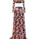 Do Long jungle goddess co-ords featuring a stylish top and matching skirt with vibrant, nature-inspired print.