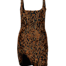 Onalaja KITA mini dress, stylish short dress with vibrant pattern, sleeveless design, and fitted silhouette perfect for warm weather.