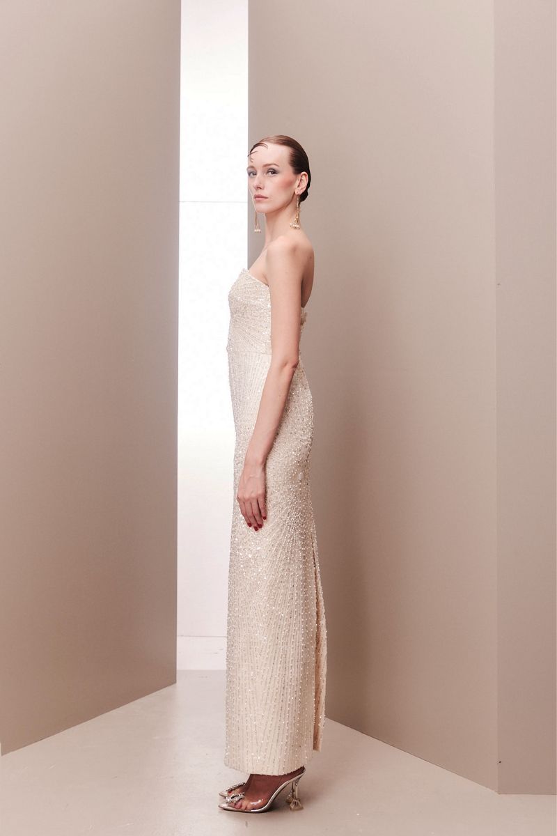 EMBROIDERED TUBE MAXI DRESS - CULT MIA