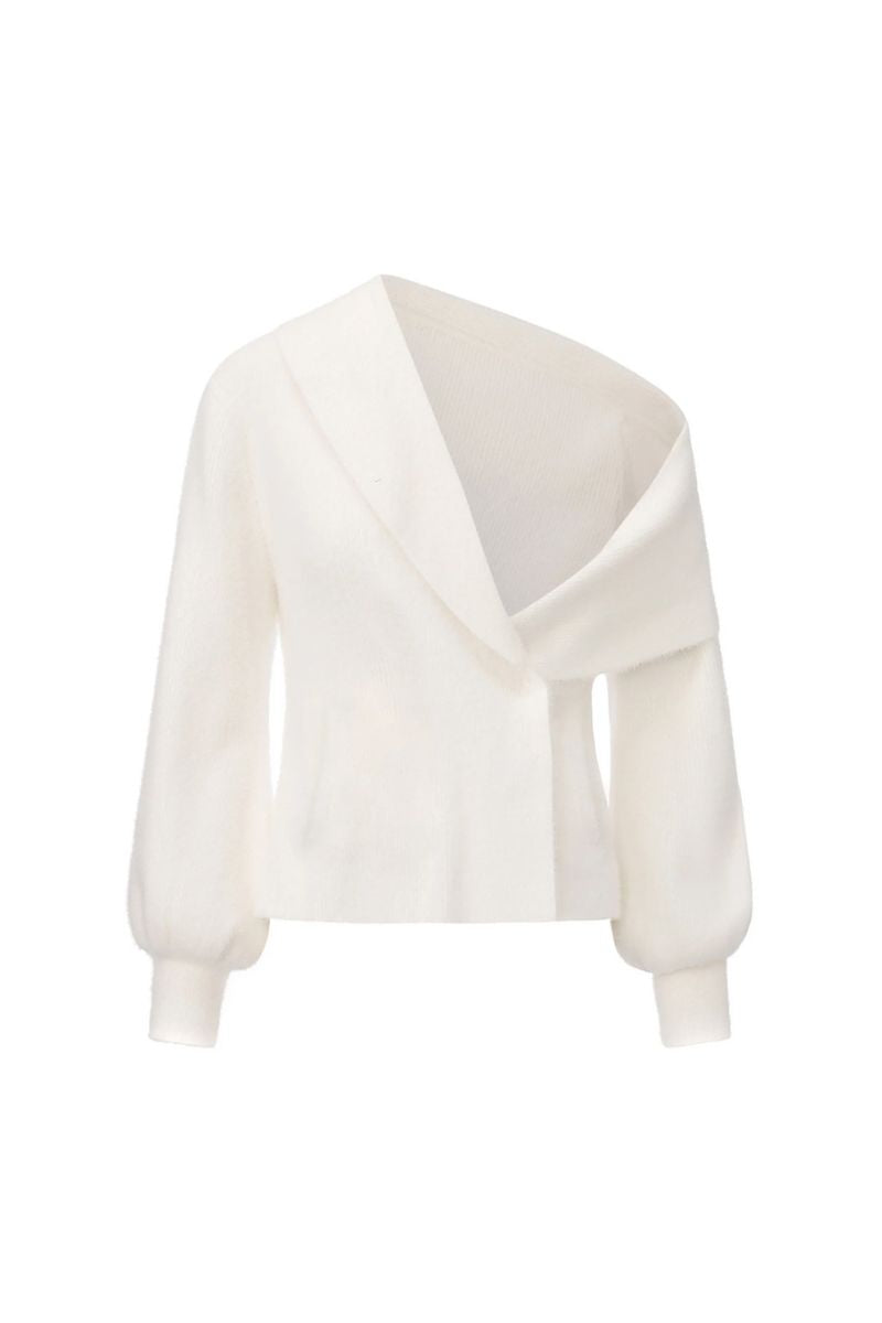 GIA KNIT JACKET IN WHITE