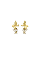 Peracas Siena earrings in ivory with delicate, elegant design, showcasing smooth, rounded jewelry style and intricate detailing.