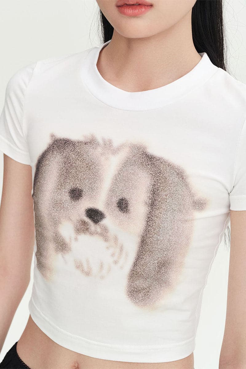 HAND-DRAWN DOG HEAD T-SHIRT - CULT MIA