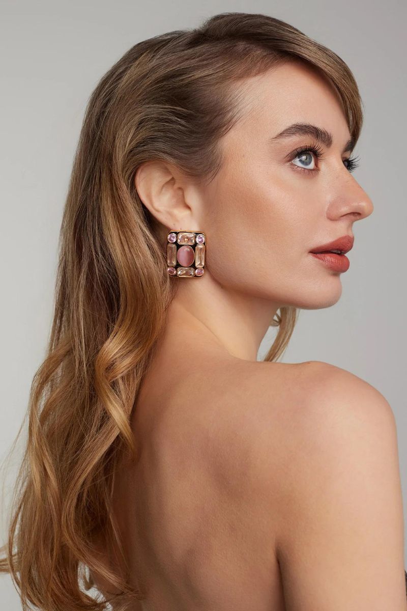 MIRABEL CAT EYE STONE EARRINGS - CULT MIA