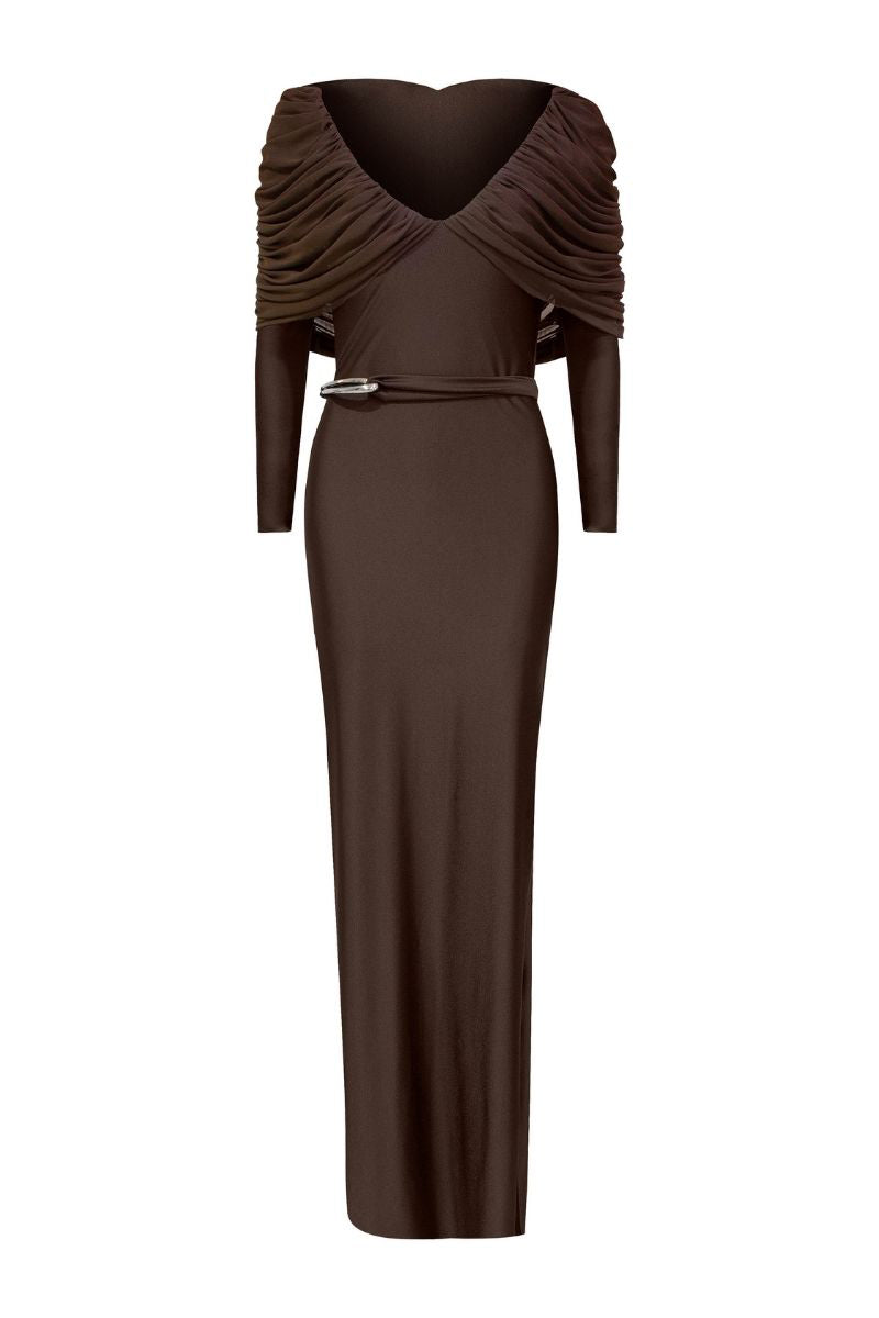 DAKOTA DRESS IN TAUPE | CULT MIA | LEDIEL DAKOTA DRESS IN TAUPE | CULT MIA | LEDIEL