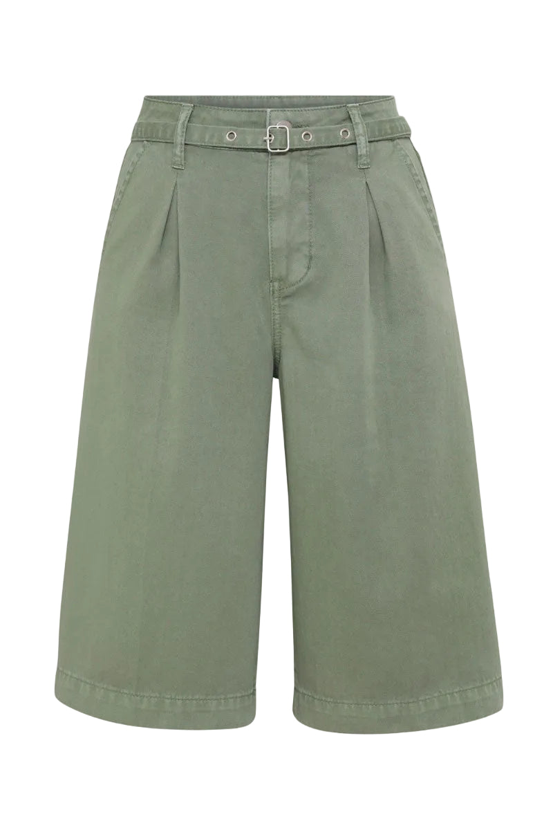 TT Studios PAM Short in Greene Street, green casual shorts with a relaxed fit, showcased on a model.