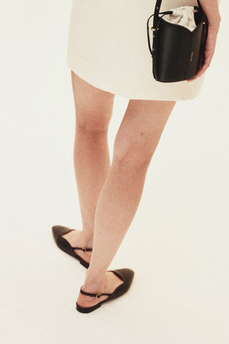 SLINGBACK FLATS IN BLACK - CULT MIA