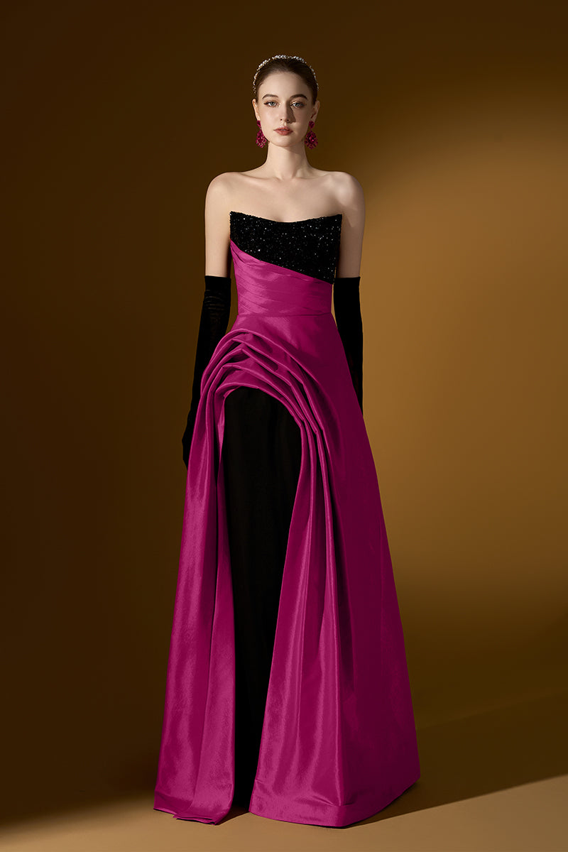 فستان إيلا من الكريب والتفتا